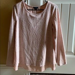 light pink textured The Limited long-sleeve top